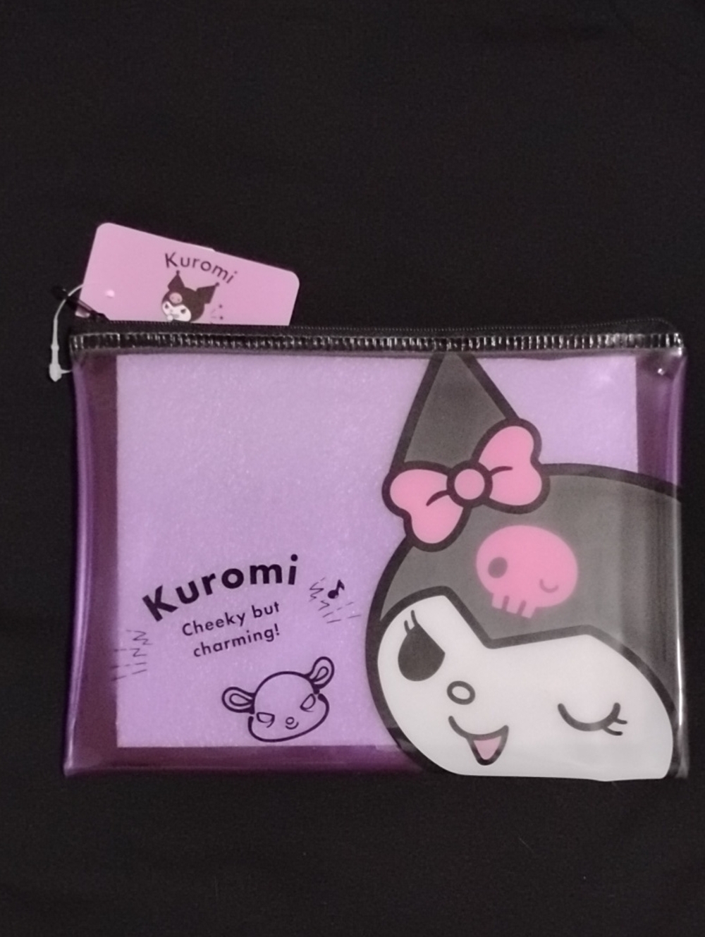NWT Sanrio Kuromi Cheeky Charming Zip Case 6" x 8"